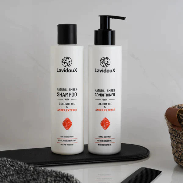 LavidouX Natural Amber Shampoo &amp; Conditioner Set