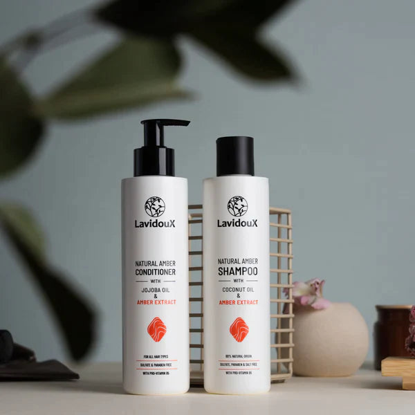 LavidouX Natural Amber Shampoo &amp; Conditioner Set